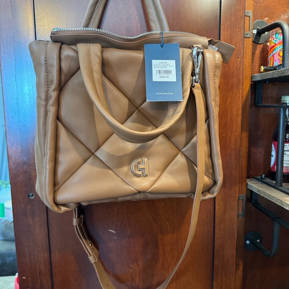 Cole Haan NWT Quilted Brown Tote